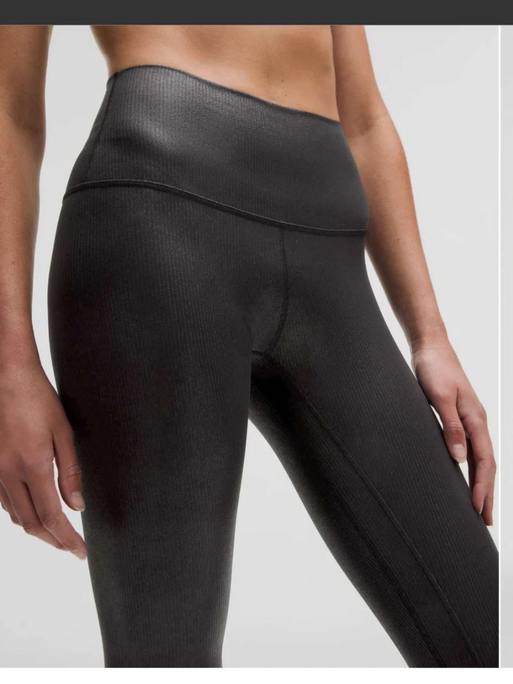 Lululemon Align High-Rise Ribbed Pant 25” Shine Radiate Foil Print Black NWT
